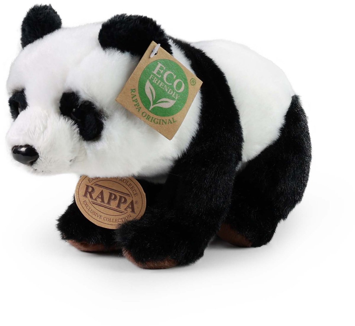 Rappa knuffel panda pluche speelgoed 22 cm multicolor.