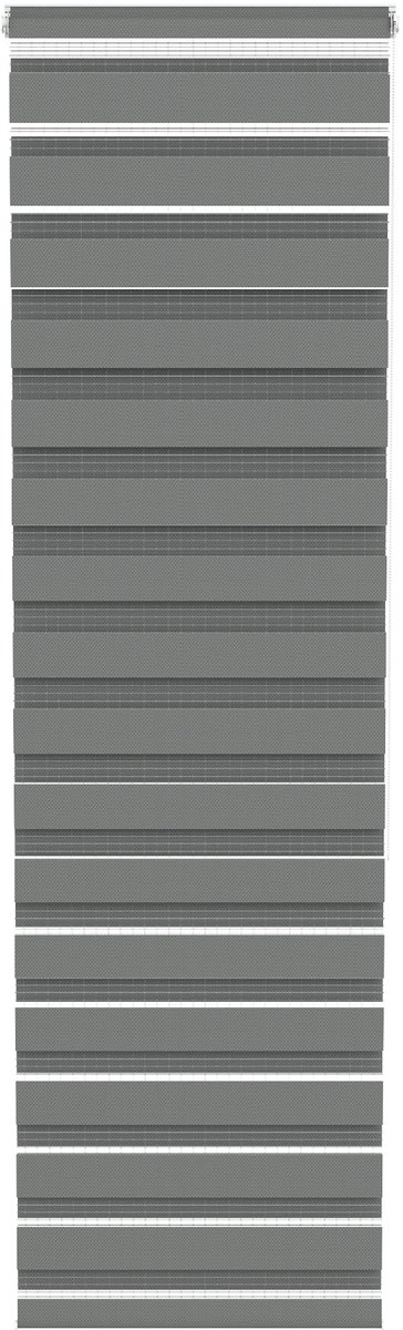 ACXIN Zebra Rollo Klemmfix - Zonder Boren - Lichtdoorlatend en Verduisterend - 60x220cm Grijs