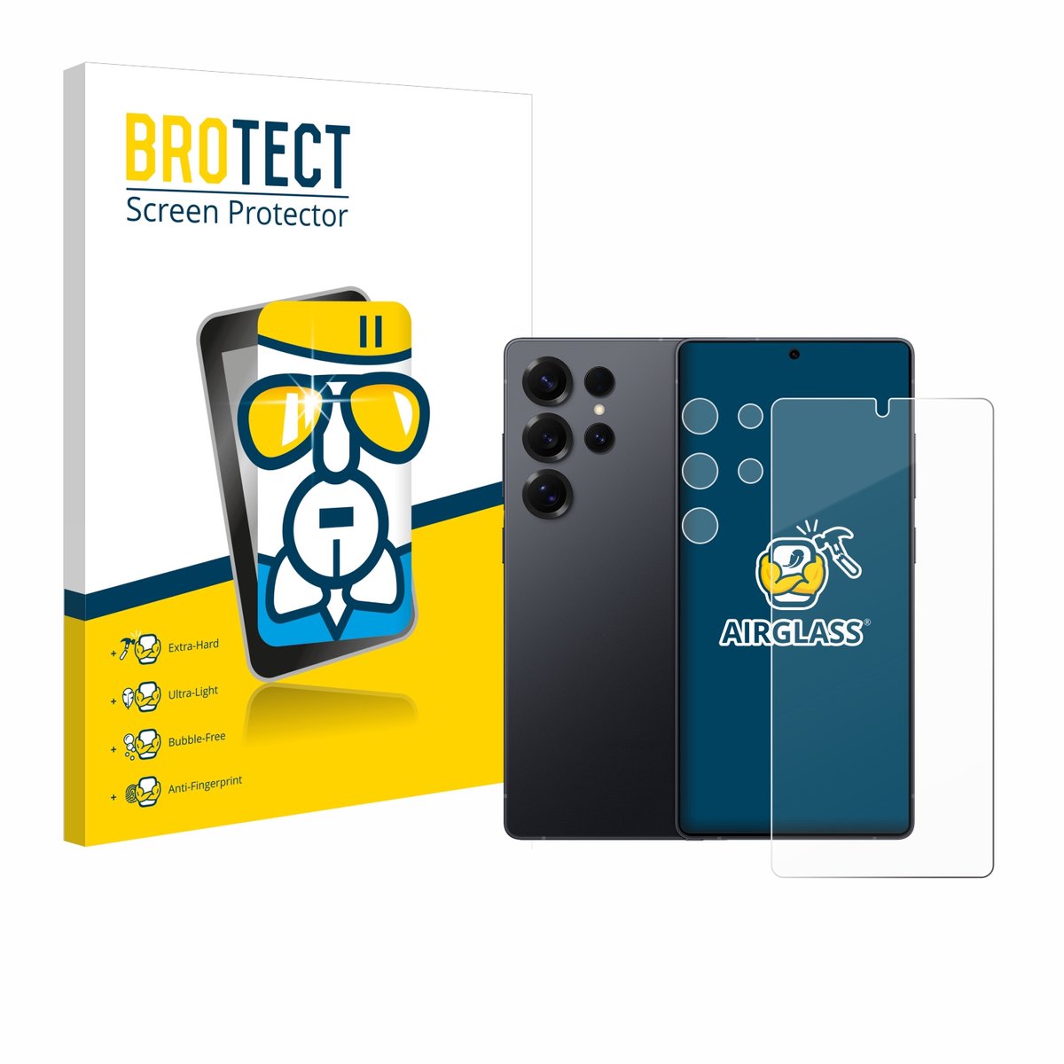 Screenprotector voor Samsung Galaxy S25 Ultra (Voor+Camera) Beschermglas transparant