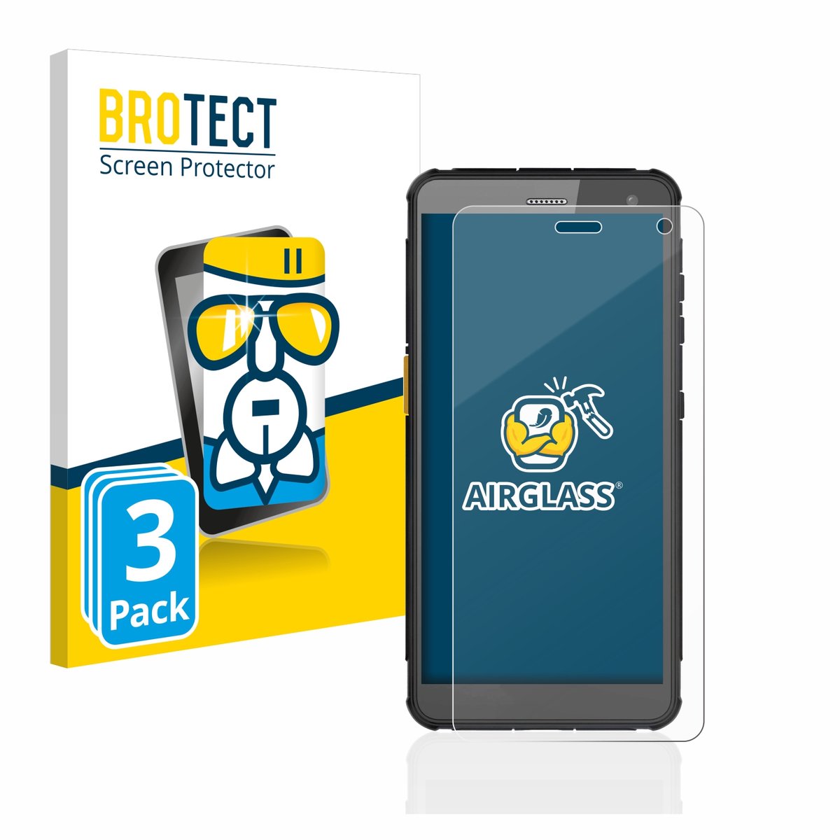 Screenprotector 3 Stuks voor i.safe MOBILE IS655.2 Beschermglas transparant