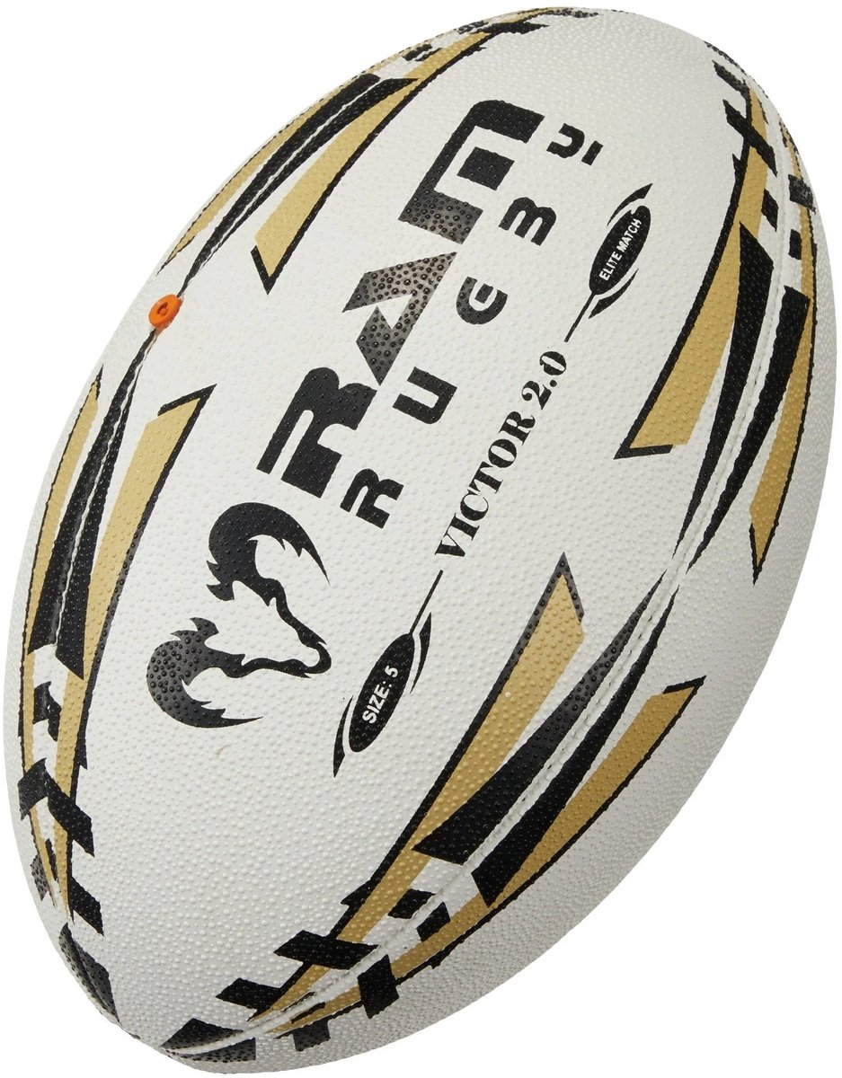 Victor-Elite 2.0 Wedstrijdbal - Maat 5 - Improved inflight-valve - 3D grip - Nr. 1 Rugby Merk in Europe