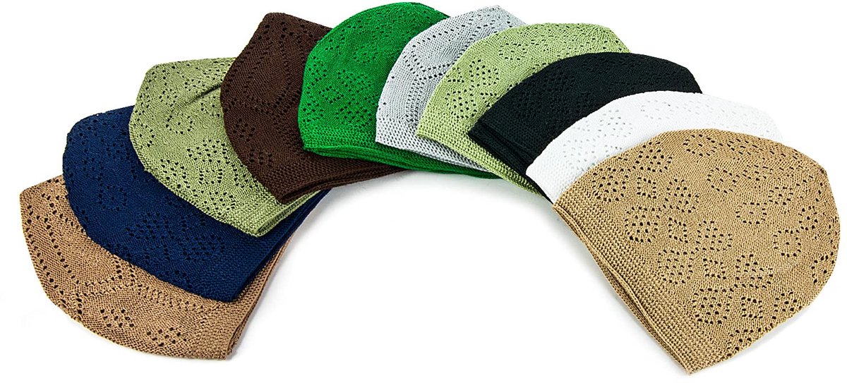 Ihvan Online Turkse Islamitische Kufi Muts Voor Heren – Taqiya, Takke – Islamitische Gebedsmuts – Ramadan & Eid Cadeau – Standaardmaat