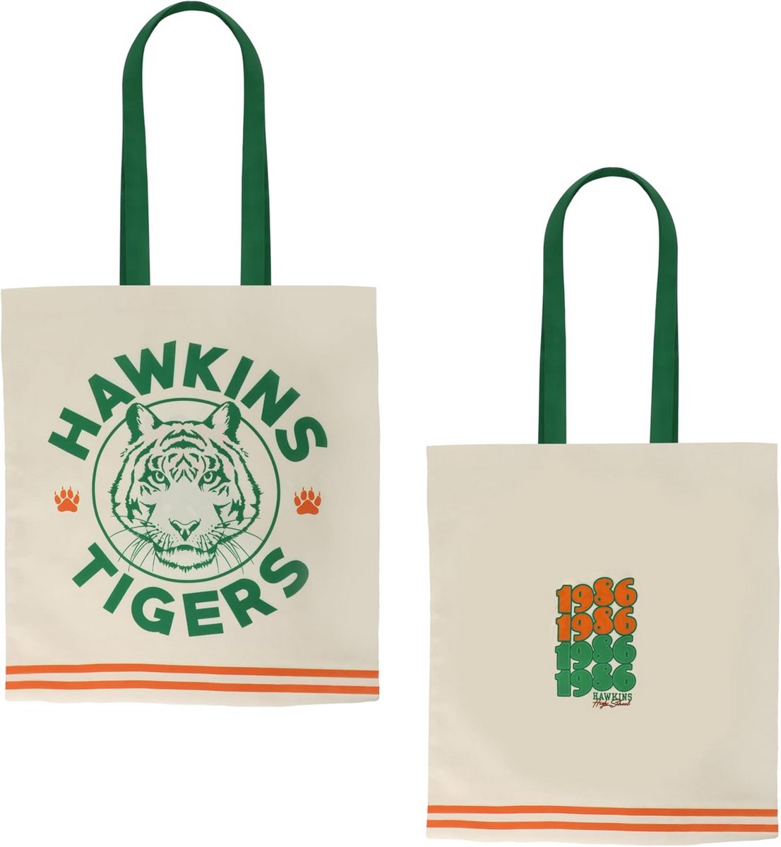 Grote Tote Bag Schoudertas - Hawkins Tigers Schooltas & Boodschappentas - 42x38 cm