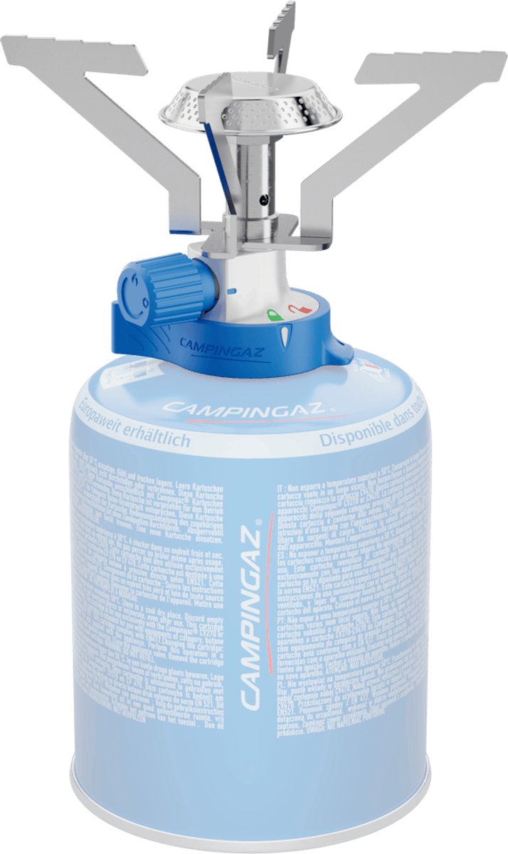 Campingaz Bleuet CV Connect Kooktoestel – Stabiel en ultra lichtgewicht – 1300 Watt brander – blauw/zilver