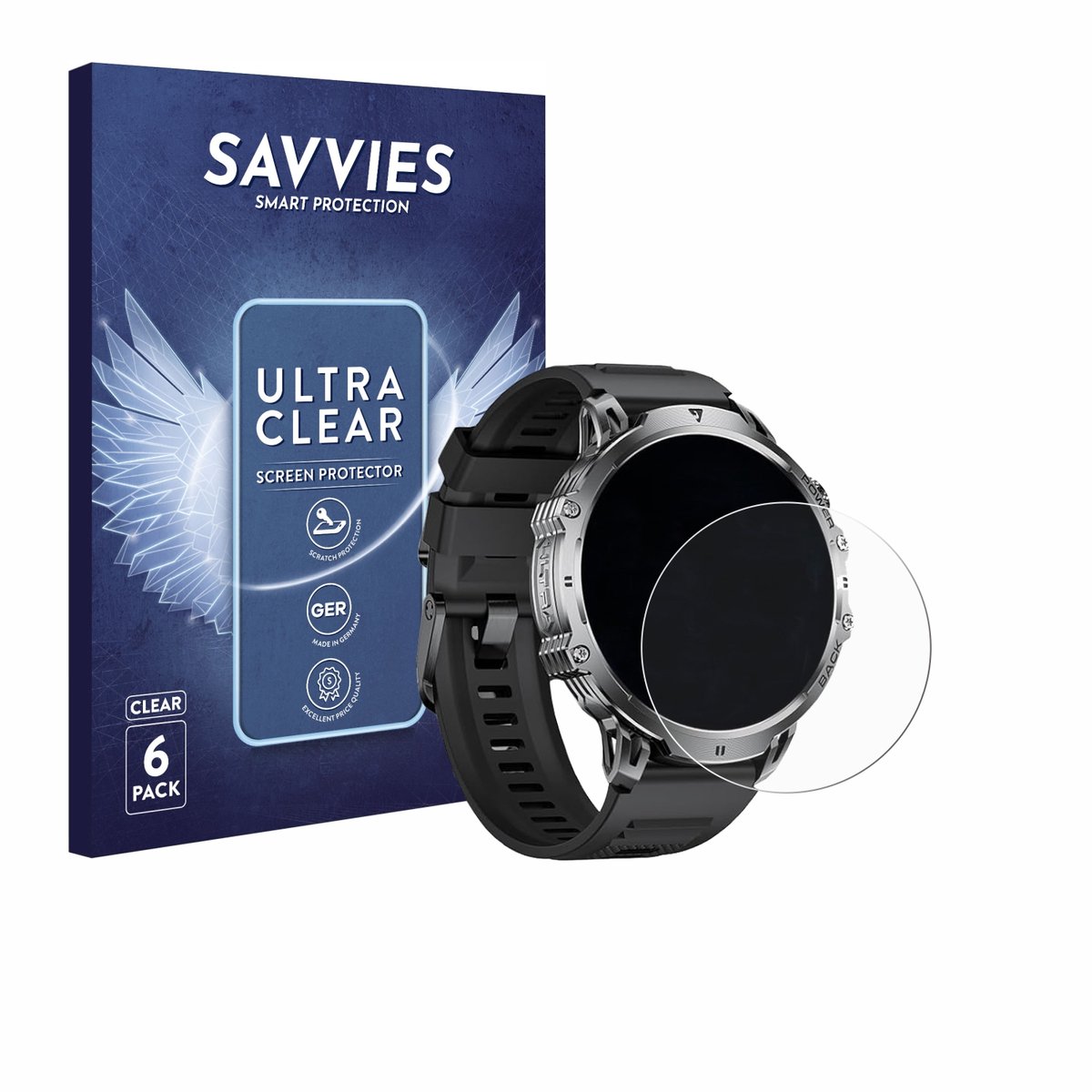 Savvies - Screenprotector voor LIGE EF13 1.85" - Folie Beschermfolie transparant 6 Stuks