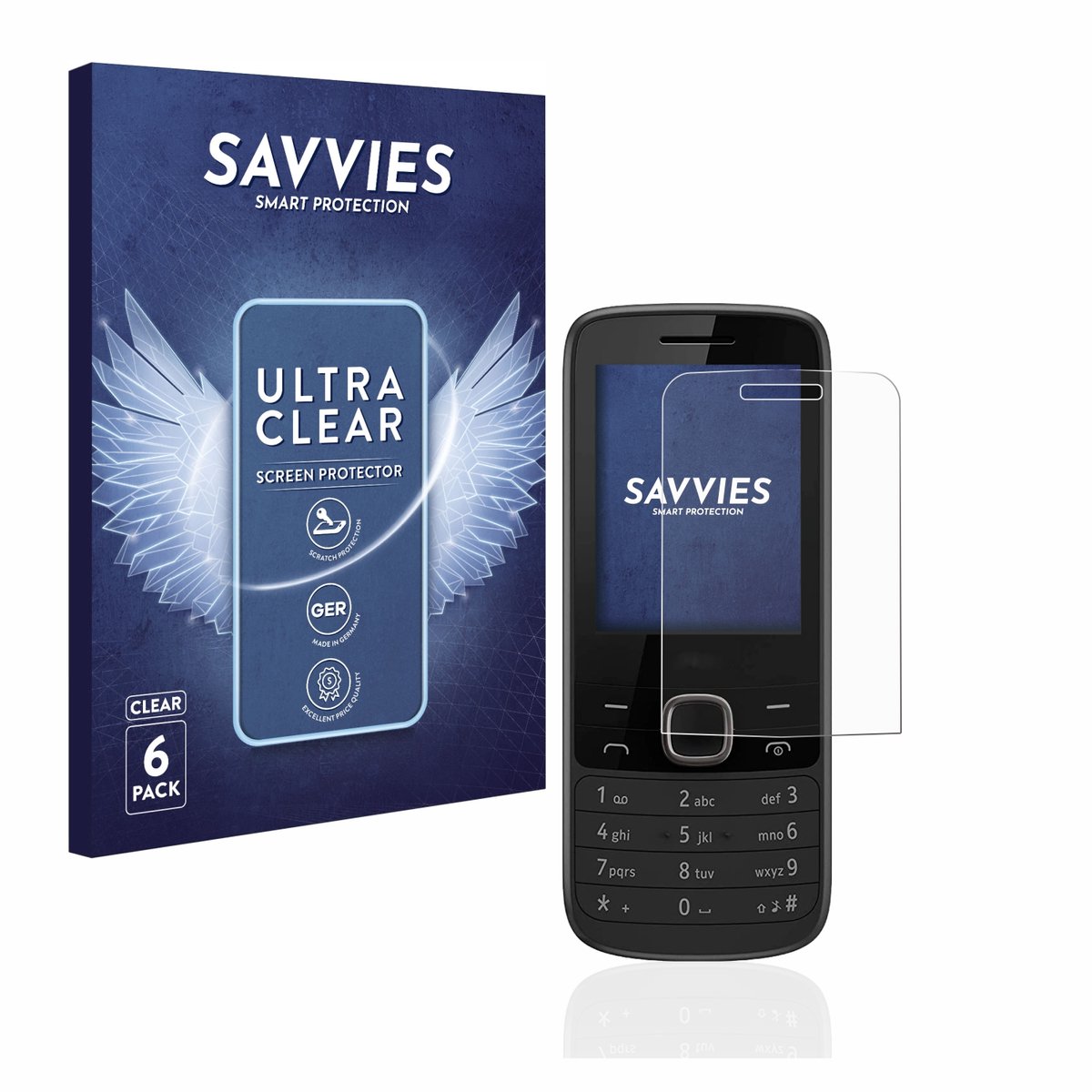 Savvies - Screenprotector voor Nokia 225 4G - Folie Beschermfolie transparant 6 Stuks