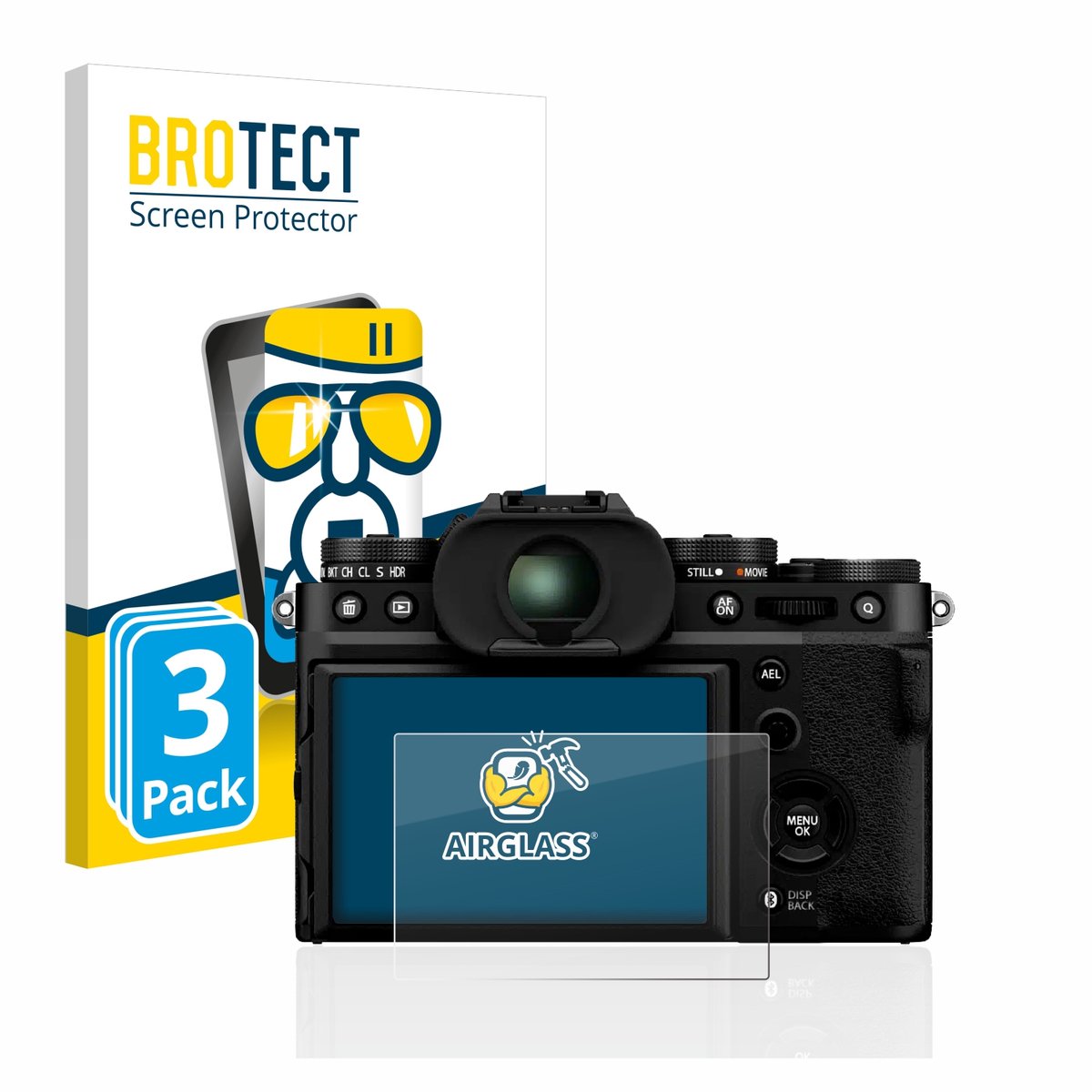 Screenprotector 3 Stuks voor Fujifilm X-T5 Beschermglas transparant
