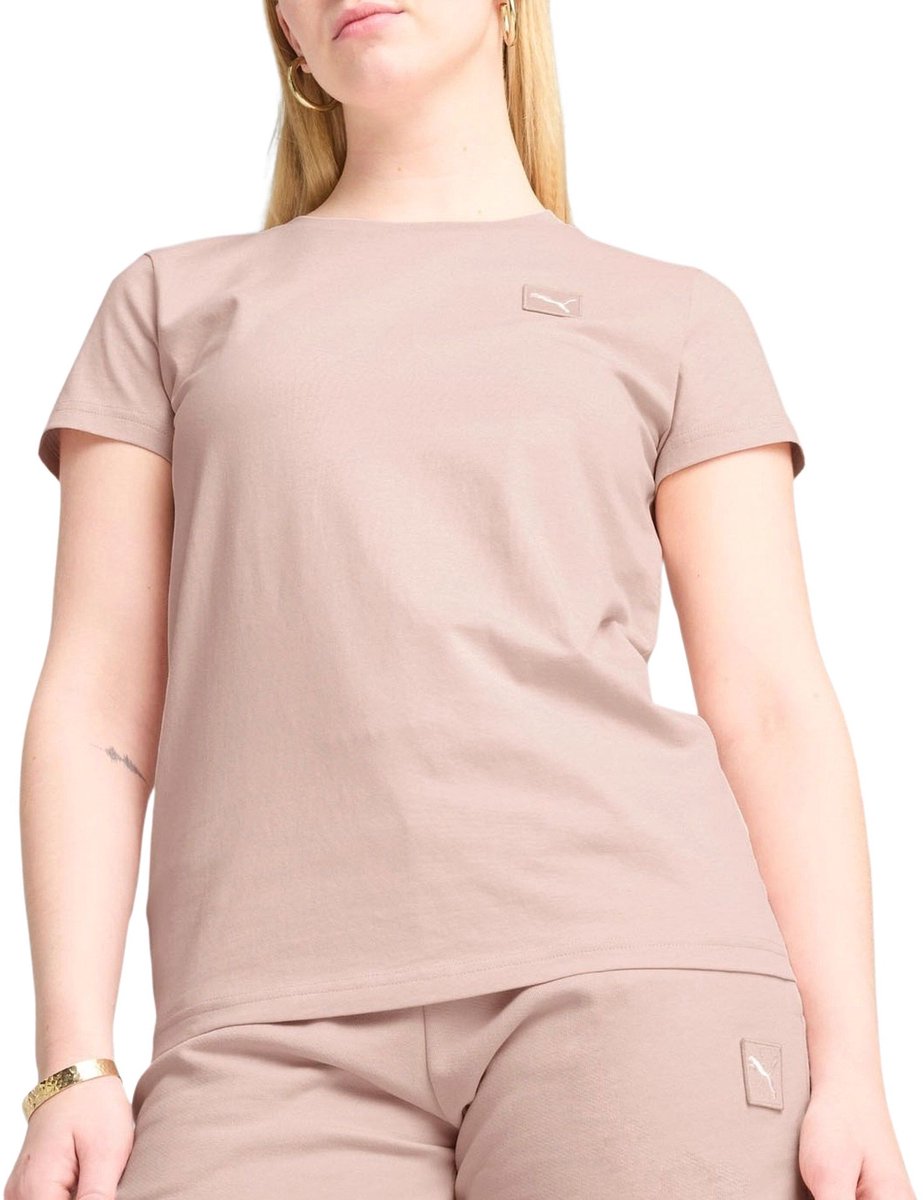 Puma ESS ELEVATED Shirt Dames Lichtroze