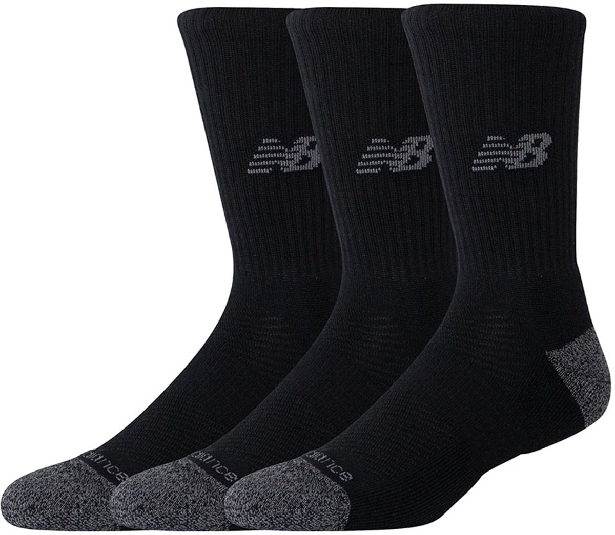 New Balance Active Crew Socks 3 Pack Unisex Sportsokken - BLACK — cadeau in Cadeau-ideeën - foto 3