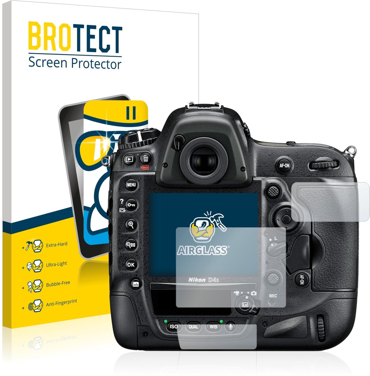 Screenprotector voor Nikon D4S Beschermglas transparant