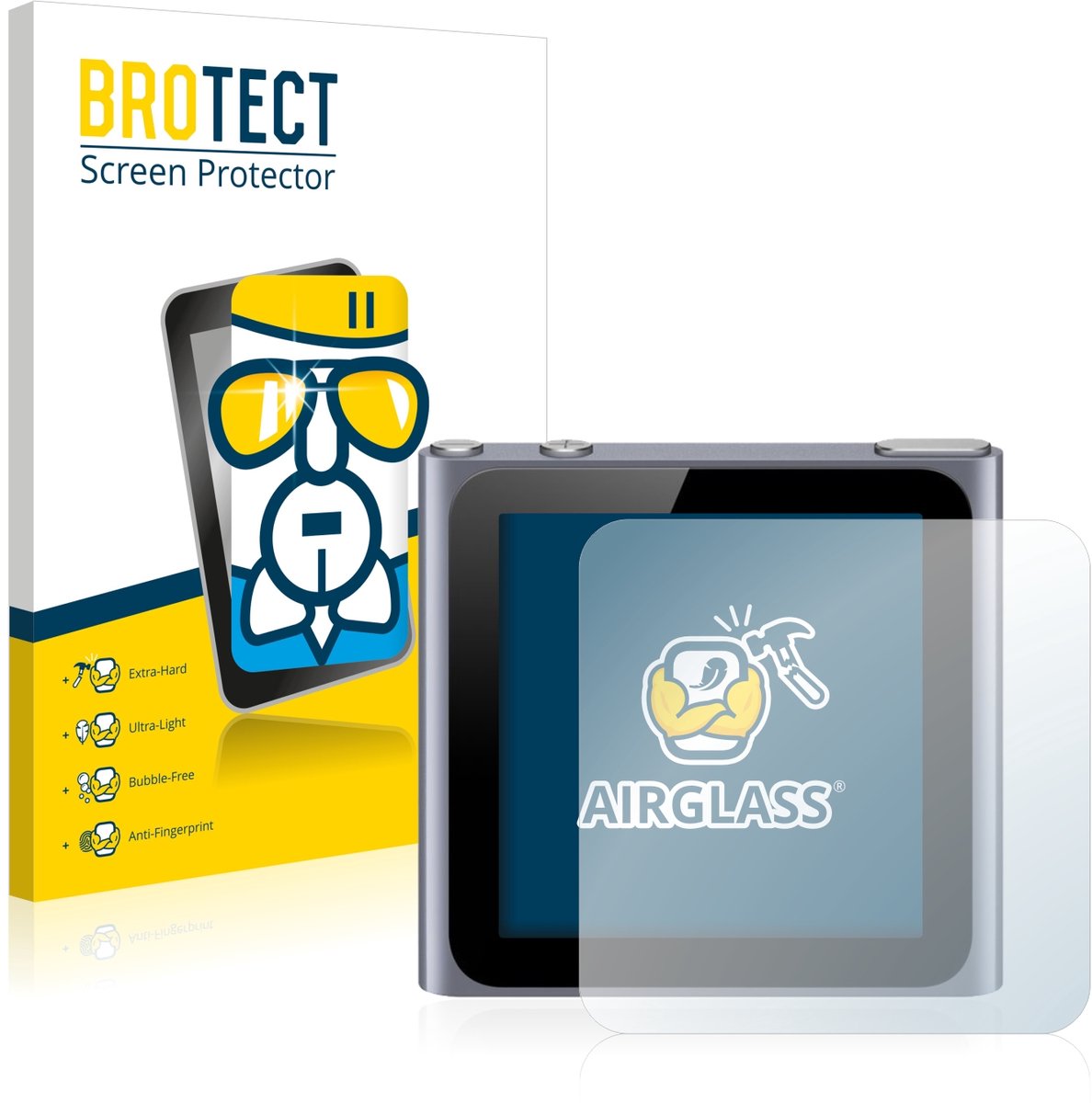 Screenprotector voor Apple iPod nano 2011 (6. Gen.) Beschermglas transparant