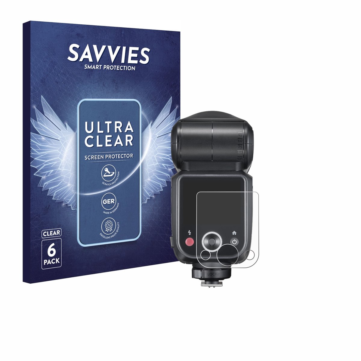 Savvies - Screenprotector voor Godox V100 - Folie Beschermfolie transparant 6 Stuks