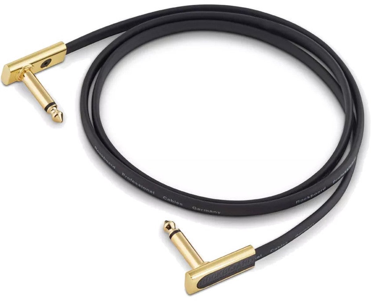 RockBoard Gold Series Flat Patch Cable zwart 1 m