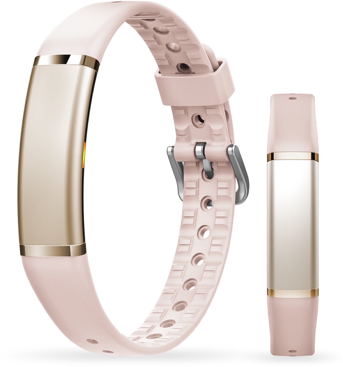 Activity Tracker - Waterdicht IP68 - Meet Hartslag, SpO₂ en Slaap - Stappenteller - Geanodiseerd Aluminium - BREND-App - Roze - BREND BR-2249