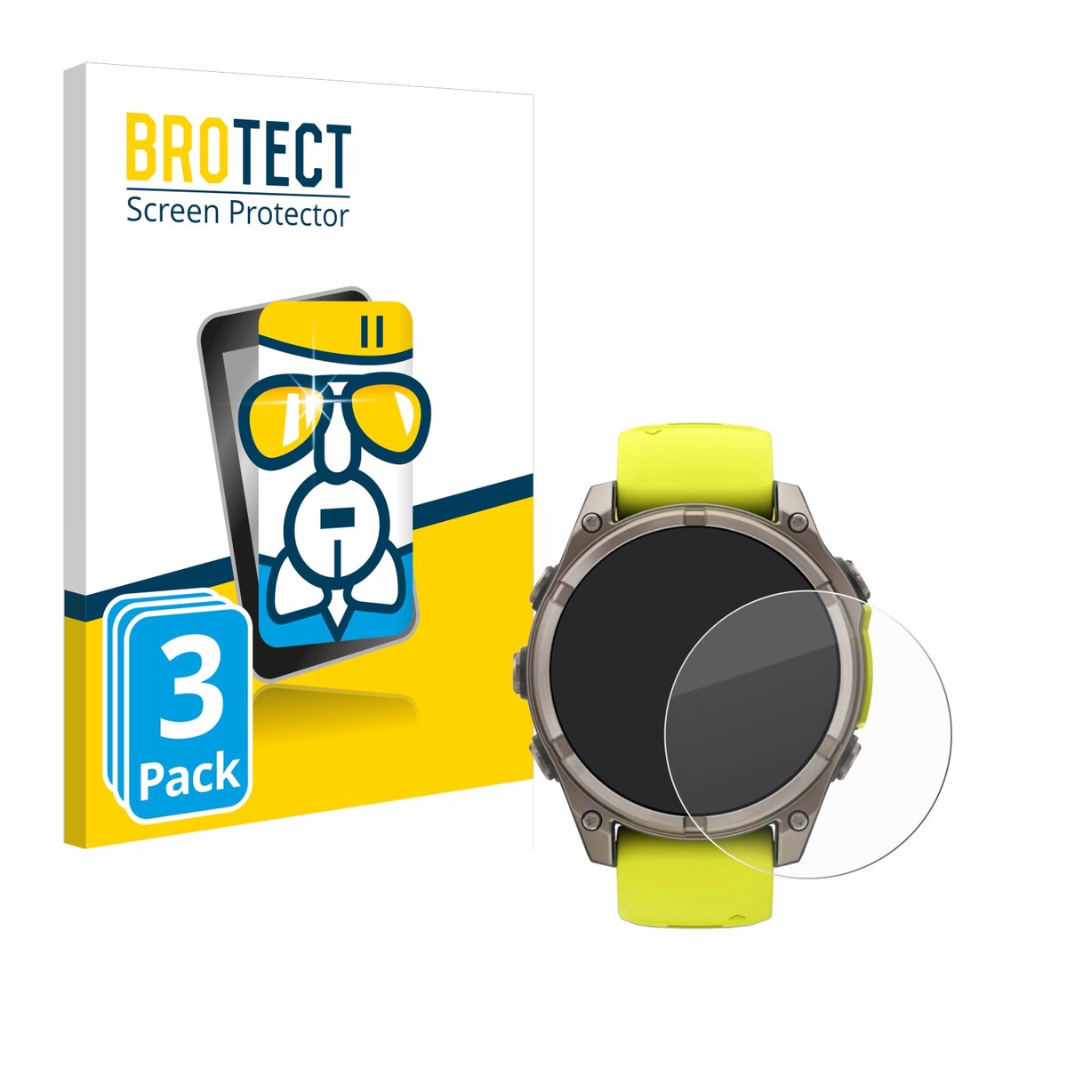 Screenprotector 3 Stuks voor Garmin Fenix 8 Solar (47 mm) Beschermglas transparant