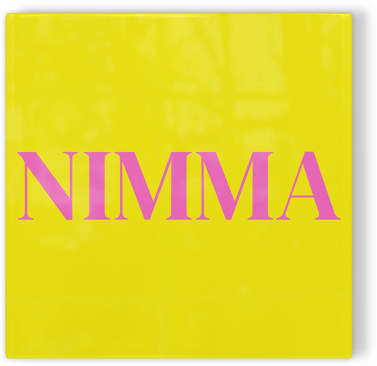 Tegeltje Nijmegen Nimma - geel roze - tegeltje stad - tegeltje met tekst