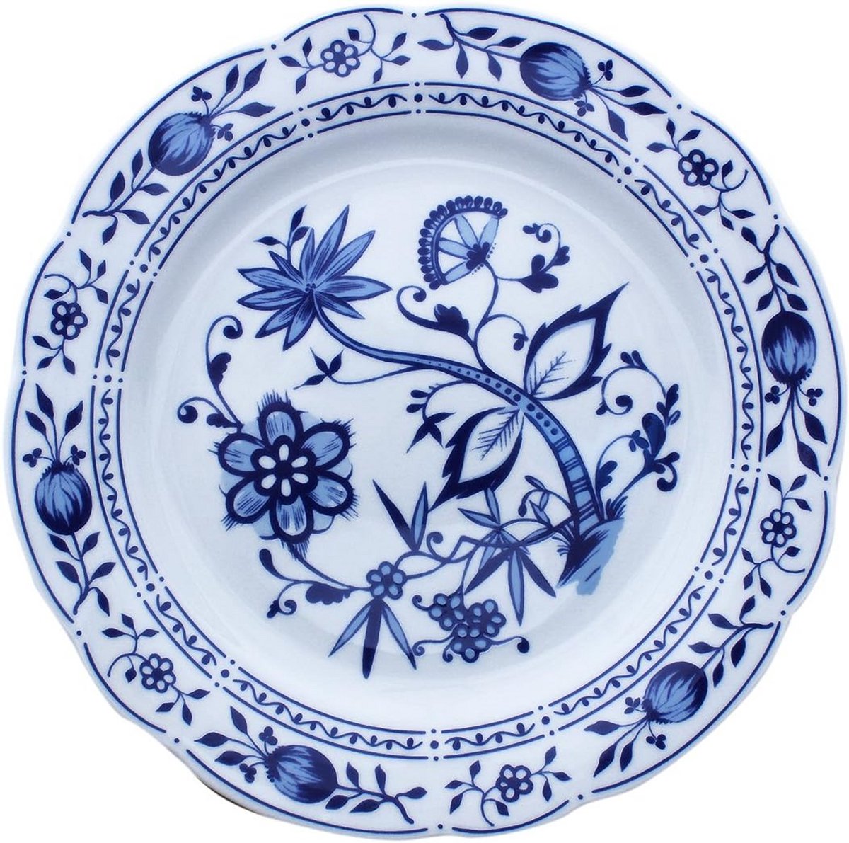 Plat Bord Porselein 23,5 cm Uienpatroon Klassiek Dinerbord