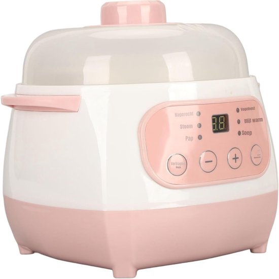 Zyrex® Slowcooker met timer - Slowcooker - Crockpot - Roze - ‎25cm x 25cm x 23cm