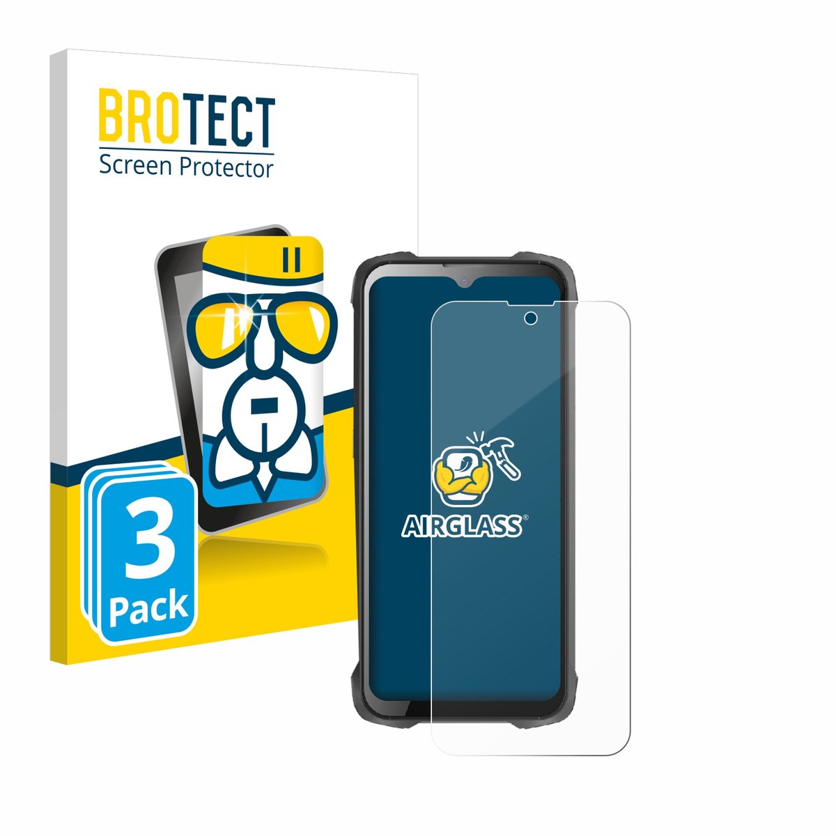 Screenprotector 3 Stuks voor Cubot King Kong 9 Beschermglas transparant