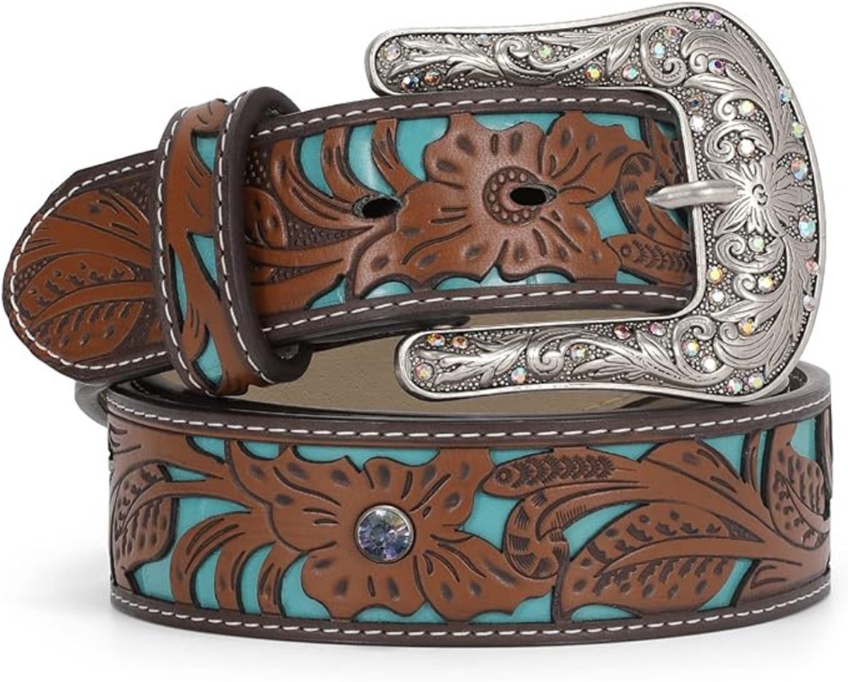 Vintage Leren Riem voor Dames - Lederen Riem met Metalen Gesp - Stijlvol Cadeau voor Dagelijks Gebruik - 110 cm - 1 Stuk - Bruin-A - van Imperatoris