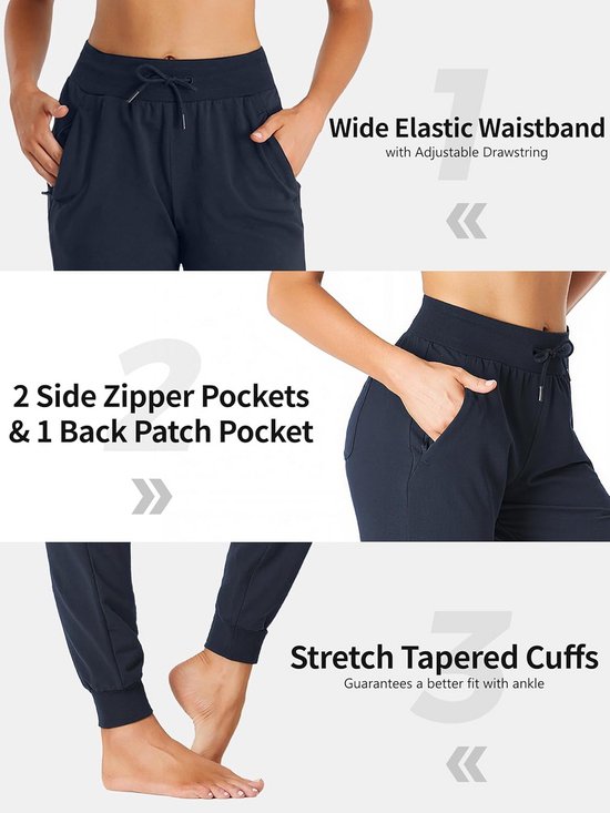 Dames Joggingbroek Katoen Recht Model met Zakken voor Yoga en Sport — afbeelding 3