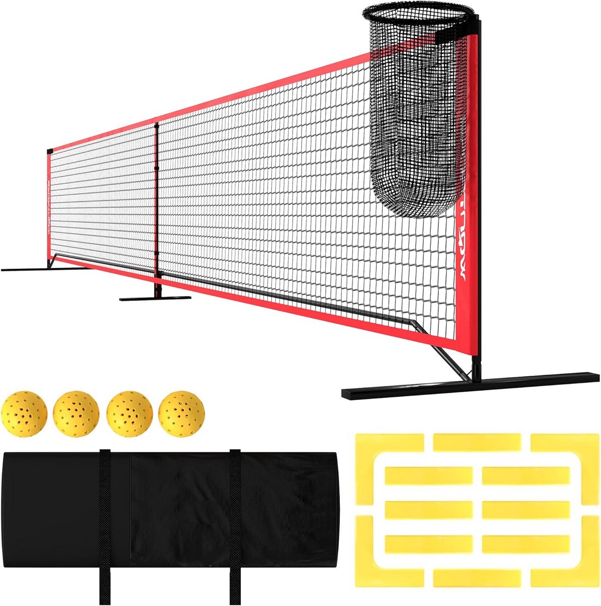 Draagbaar Pickleball Net Set Compleet met Ba Markeringen en Accessoires