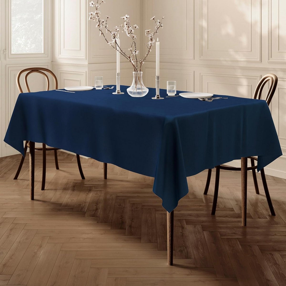 Rechthoekig Tafelkleed Hoge Kwaliteit Stof Wit 100cm x 140cm