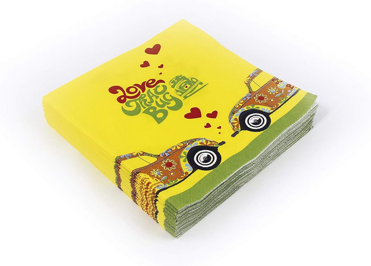 Klassieke Kever Servetten - Papieren Servetten met Uniek Design Bedrukt