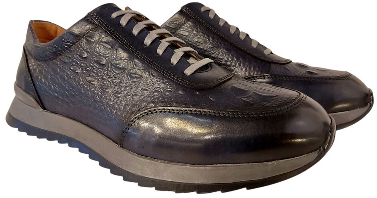 Adventure Veterschoen Siena Blauw Kroko Print