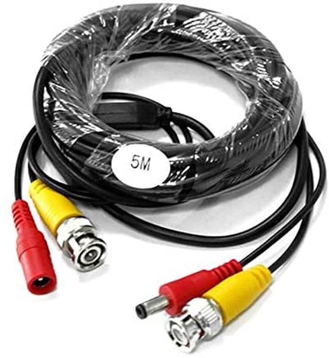 5 Meter BNC Video en Voedingskabel voor CCTV Camera Beveiligingssysteem (Zwart)