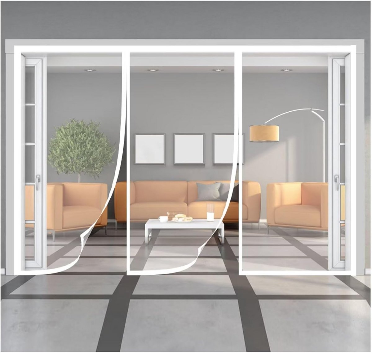 Magnetische Vliegenhordeur Zonder Boren voor Balkon en Schuifdeur - 80x195cm