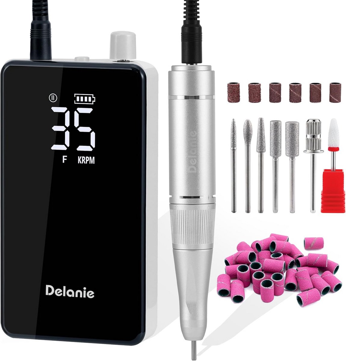 Professionele Draadloze Nagelfrees voor Manicure en Pedicure, 35.000 RPM