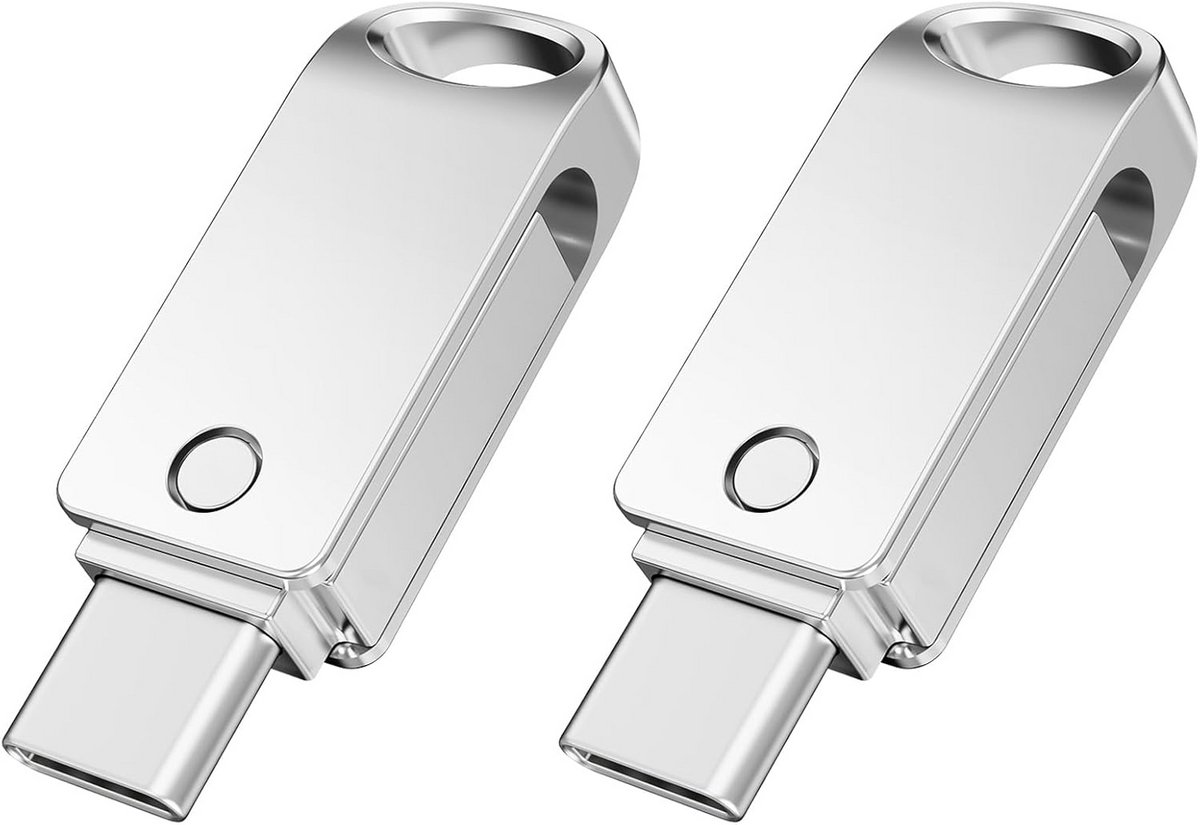 3-Pack USB-C & USB-A 2-in-1 High-Speed Geheugenstick 64GB voor Telefoon, Tablet en PC