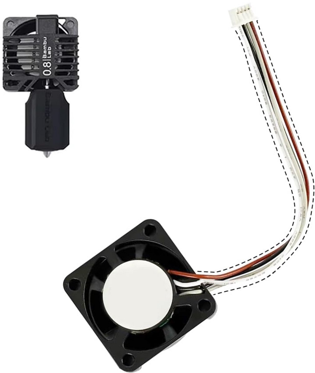 Krachtige 5V Koelventilator 2510 Dubbele Kogellagers voor 3D-printer Hotend Verwisseling