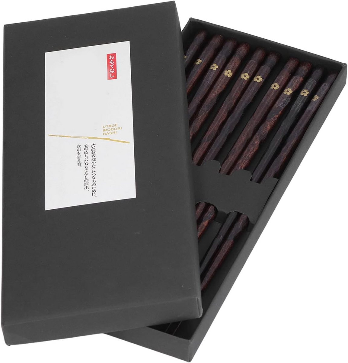 Houten Eetstokjes Set (5 Paren) - Antislip en Vaatwasmachinebestendig - Japans Design