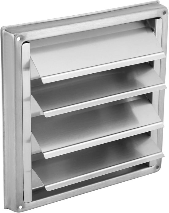 Foto: Roestvrijstalen ventilatie rooster voor buisafvoer en afzuiging