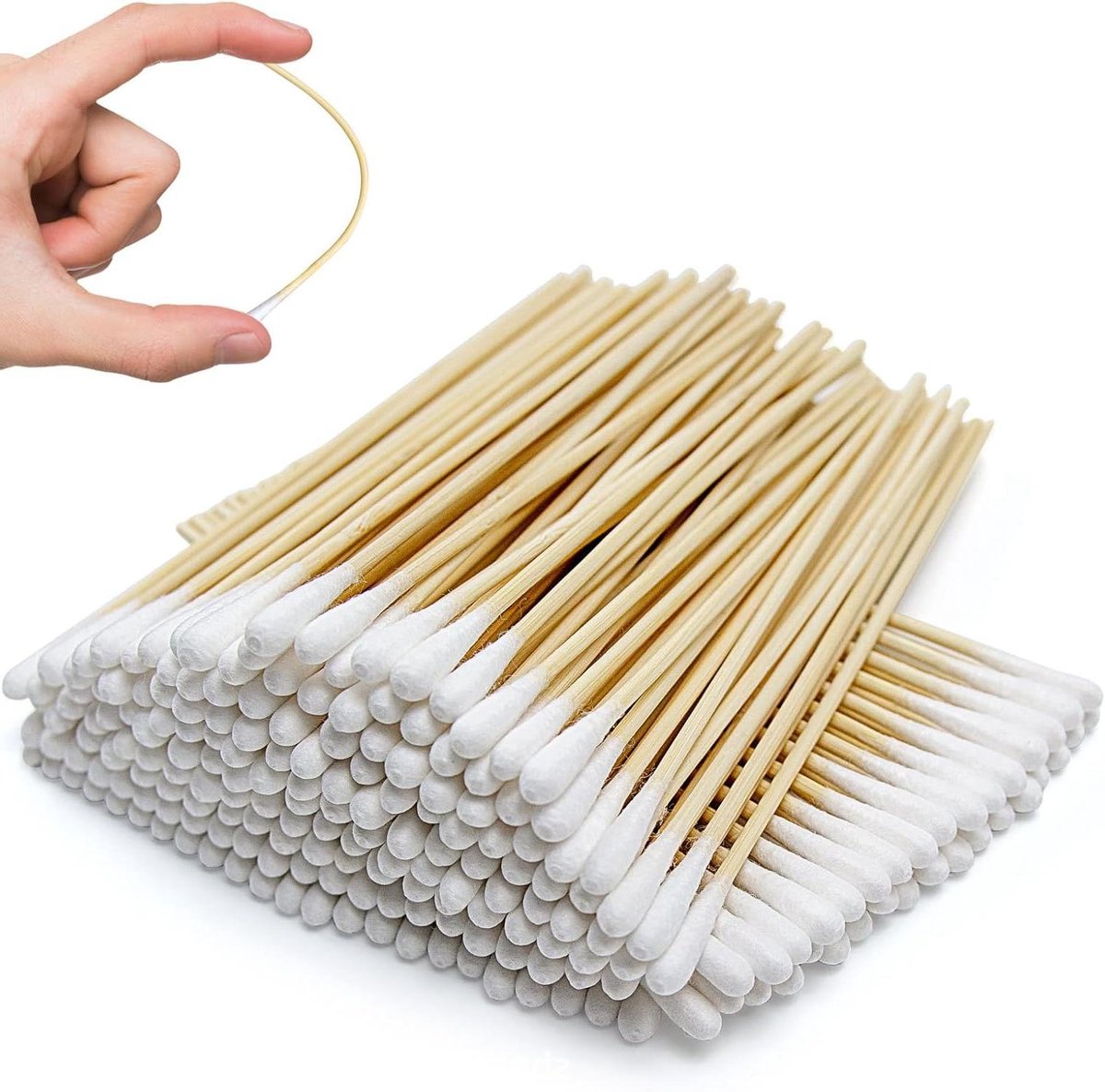 Lange Wattenstaafjes 15 cm - Schoonmaak Schoonheidsverzorging - 300 Stuks in 3 Dozen