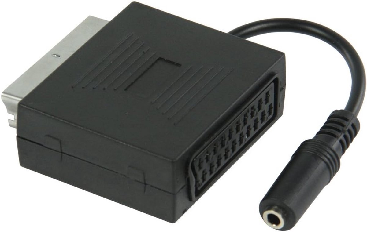 Scart naar 3.5mm Jack Audio Adapter Kabel - Stereo Audio Converter 0.2m Zwart