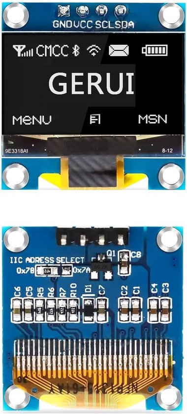Modulo Display OLED 0.96 Pollici Per Raspberry Pi – 128x64 Px, Controller SSD1306, Interfaccia SPI, Bassissimo Consumo 3.3V