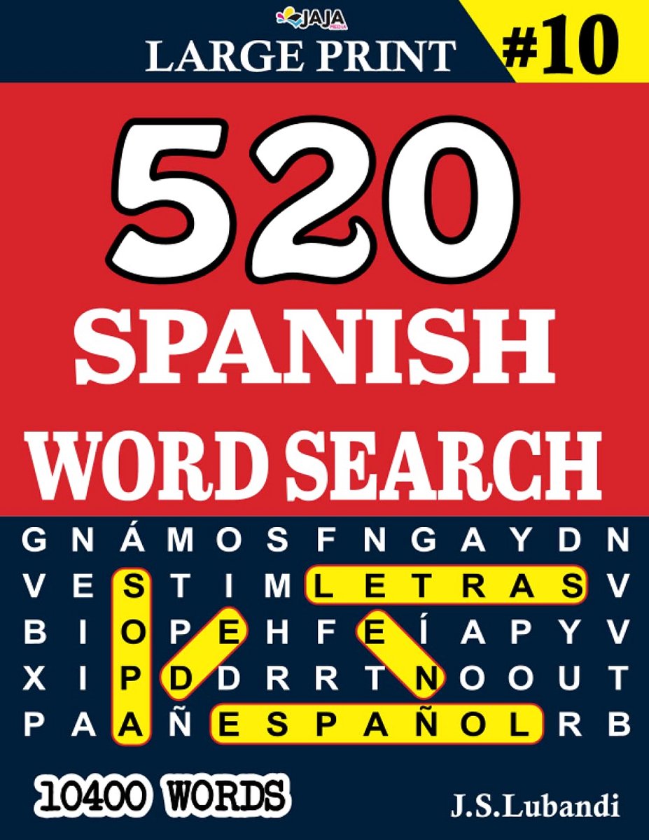 Woordzoeker Spaans | Grote Letters | Inclusief 10400 Woorden
