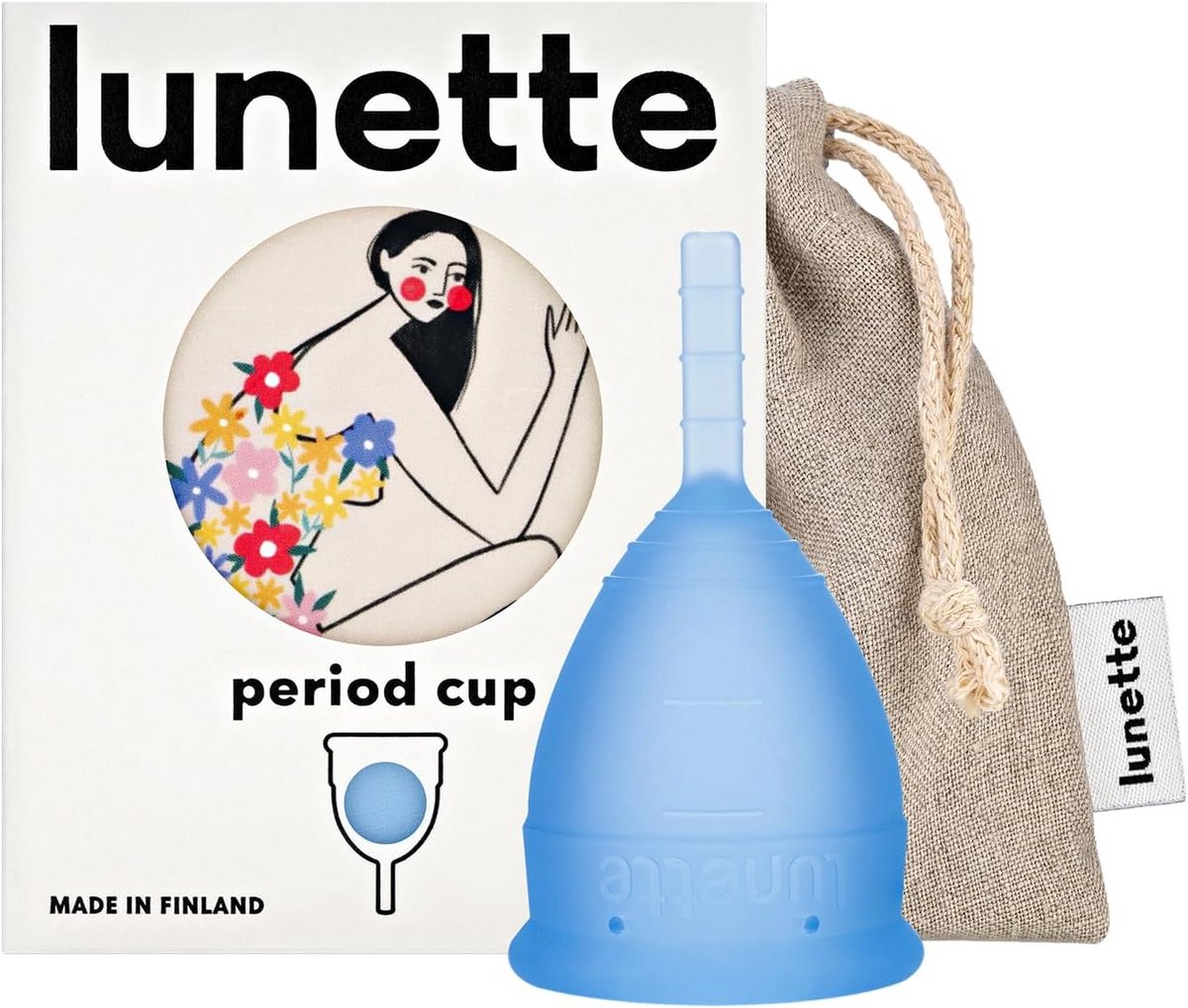 Menstruatiecup Blauw Model 1 voor Lichte tot Gemiddelde Bloeding