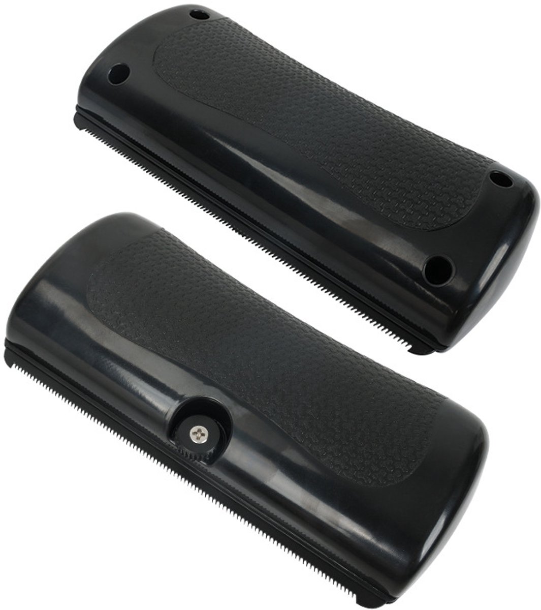 Hondenborstel & Kattenborstel Set - 2-Delig - Voor Kort & Lang Haar - Kam voor Verwijderen van Losse Haren - Ergonomisch Handvat - 14.6x6.8 cm - Zwart