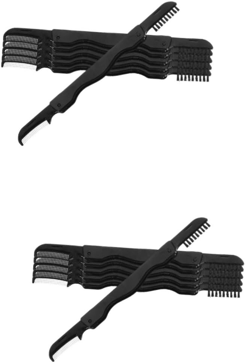 Wimperkam Wenkbrauwborstel - Make-up Tool Set - Dagelijkse Verzorging - Dubbelzijdig Ontwerp - 15 cm Lengte - Zwart