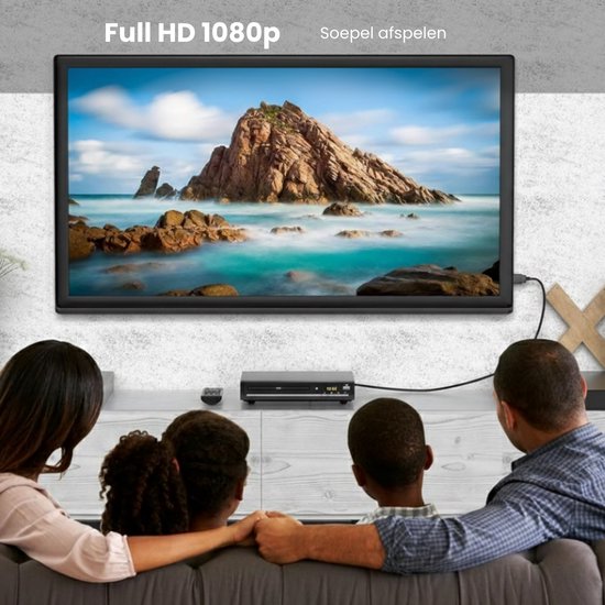 Vizual DVD Speler met HDMI - 2 stuks - Simpele bediening - Full HD 1080P - Regiovrij - USB - Inclusief Afstandsbediening - CD & DVD Speler van Vizual — afbeelding 5