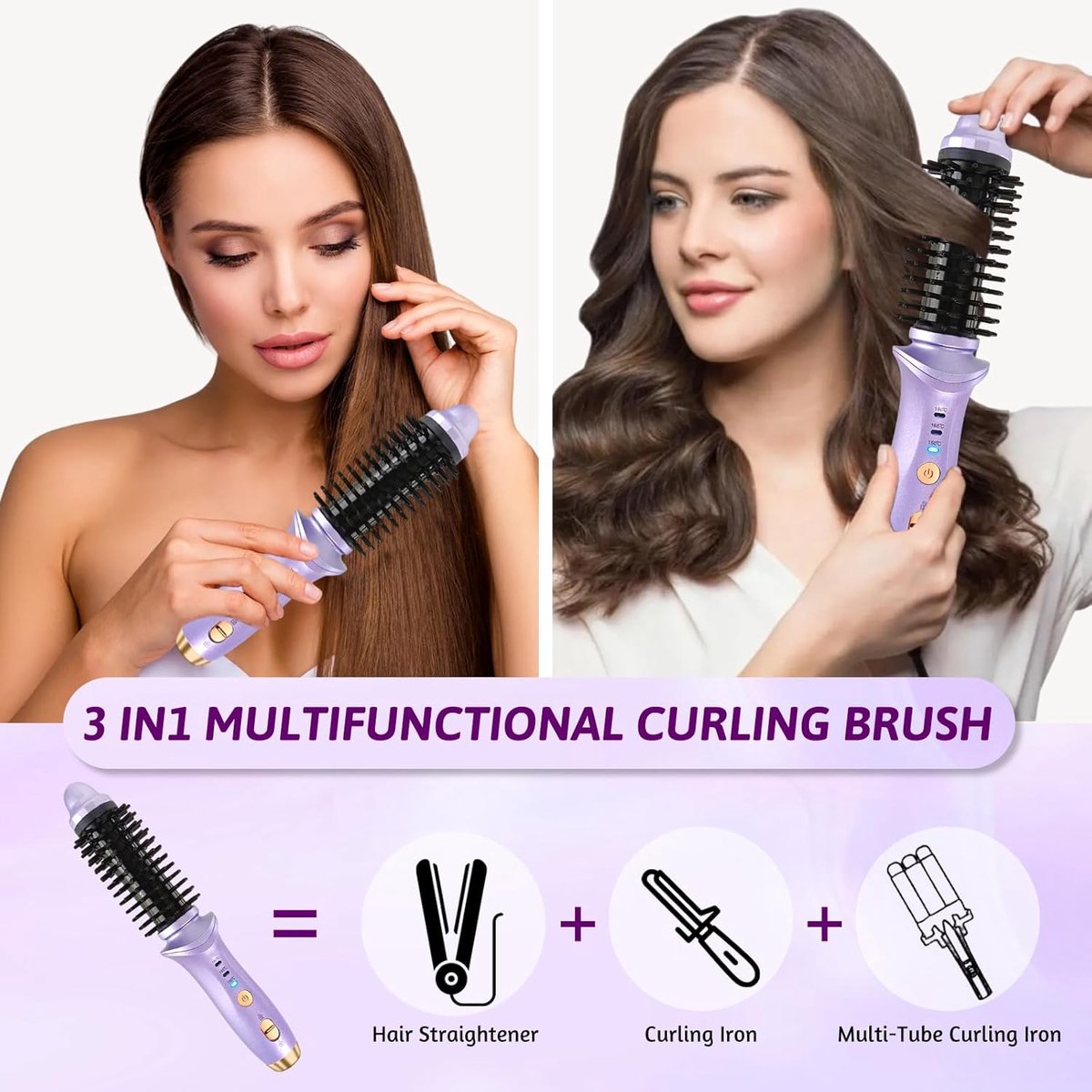 SnapGlow Draadloze 3-in-1 Krultang met 3 Temperatuurinstellingen - afbeelding 2