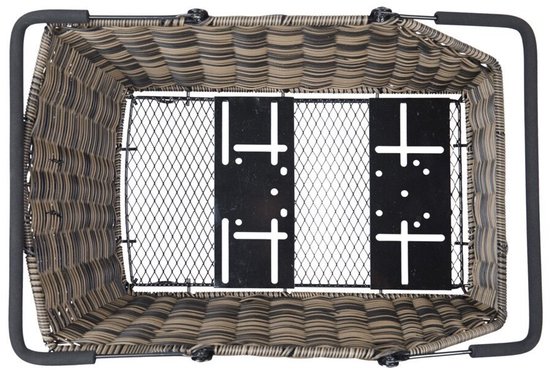 Basil Cento Rattan Look Multi System Fietsmand - Achter - Kunststof rotan - Bruin -22 Liter van Basil — afbeelding 5
