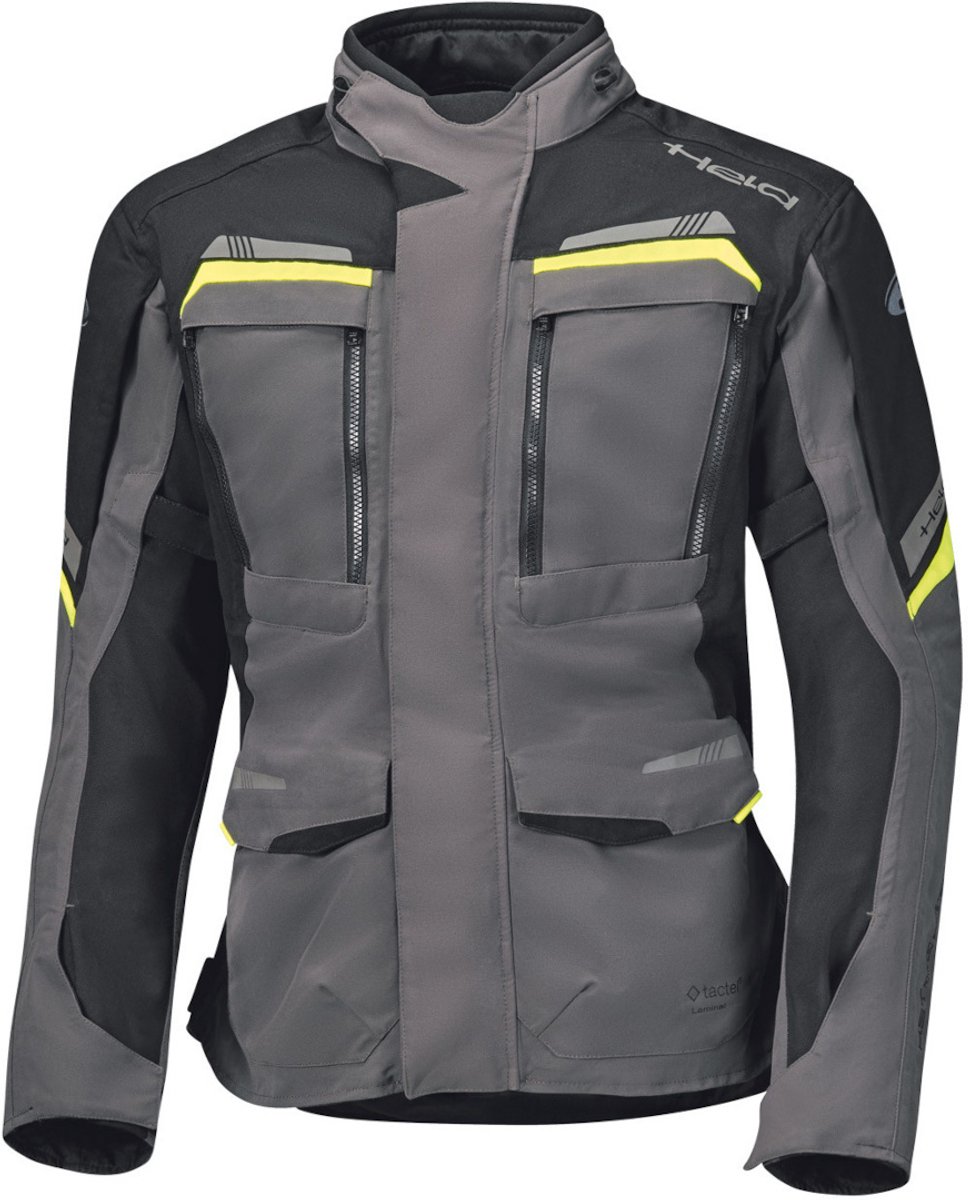 Held Lonborg Top Donkergrijs Zwart Neon Geel Textiele Motorjas - Jas