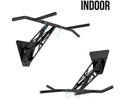 PULLUP & DIP Steel - Mobiele Pull-up & Dip Bar - Wandmontage - Verwijderbaar Systeem - 2-in-1 Pull-up & Dip Functie