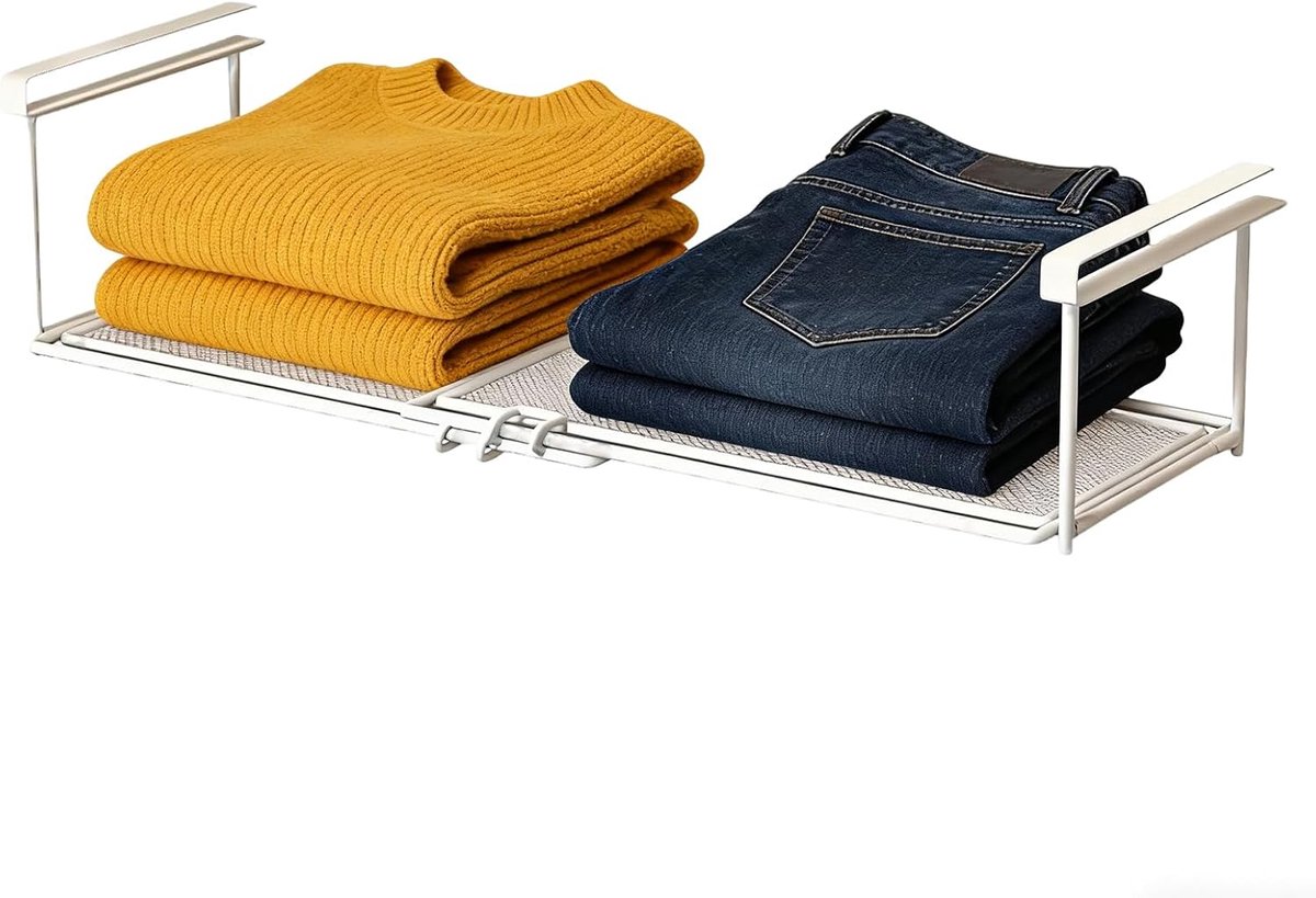 Onderkast plank mand - Opberg organizer - Keuken opruimen - Verstelbaar ontwerp - 30-60 cm - Wit
