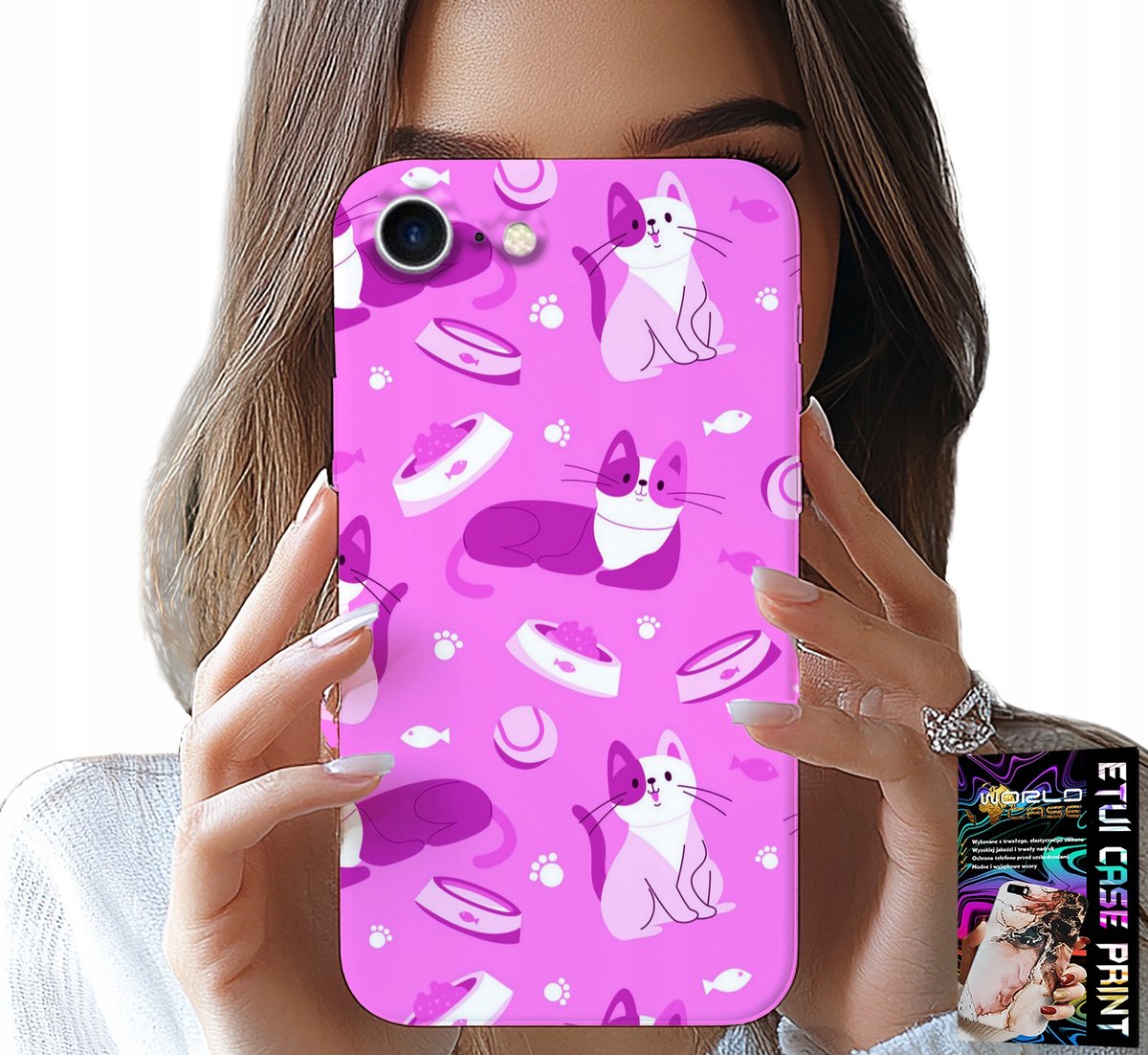 HOESJE VOOR IPHONE 7 / 8 / SE2 - LOVE CAT, PATRONEN MET KATTEN, COVER